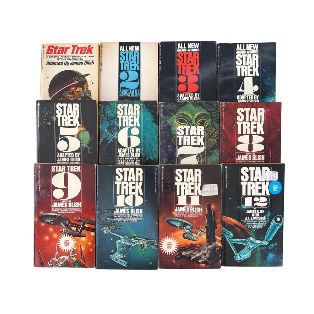 Star Trek James Blish Bantam Books Paperback Lot Volumes 1-12 Vintage Sci-Fi